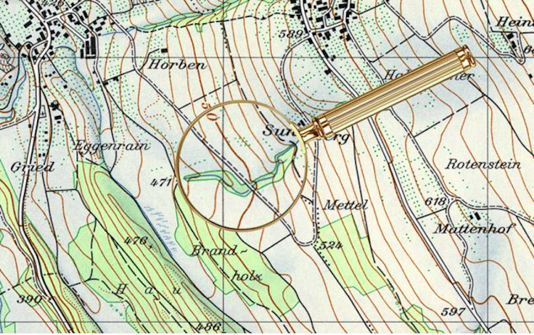 Hidden Illustrations in Swiss Maps