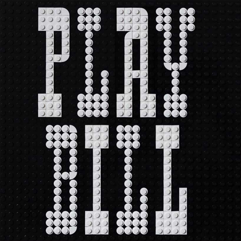 'brik font' by craig ward is an intricate typography series made of LEGO bricks